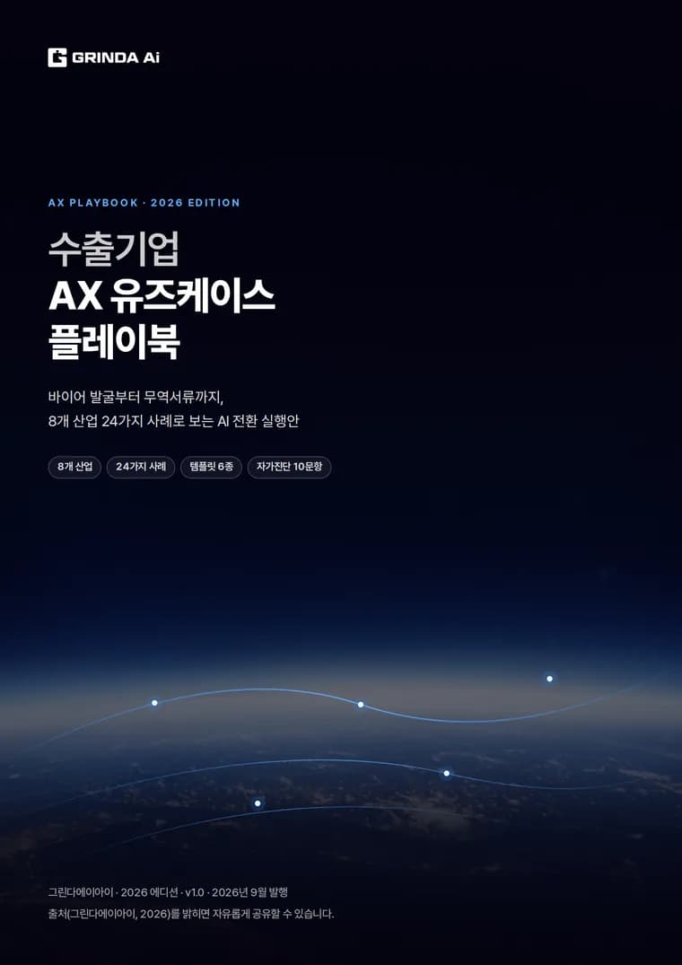 수출기업 AX 유즈케이스 플레이북 표지